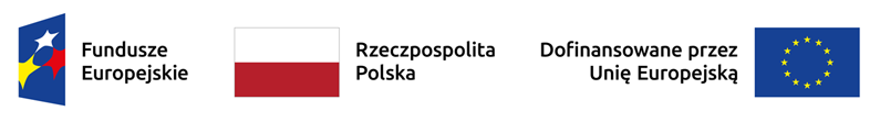 Visual identity elements: the European Funds logo and the flags of Poland and the European Union.