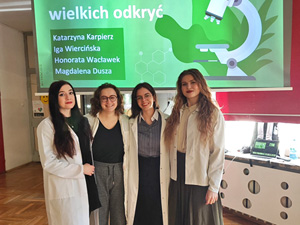 Women in science: from the microscope to great discoveries – a meeting of our PhD students with pupils from a Kraków school